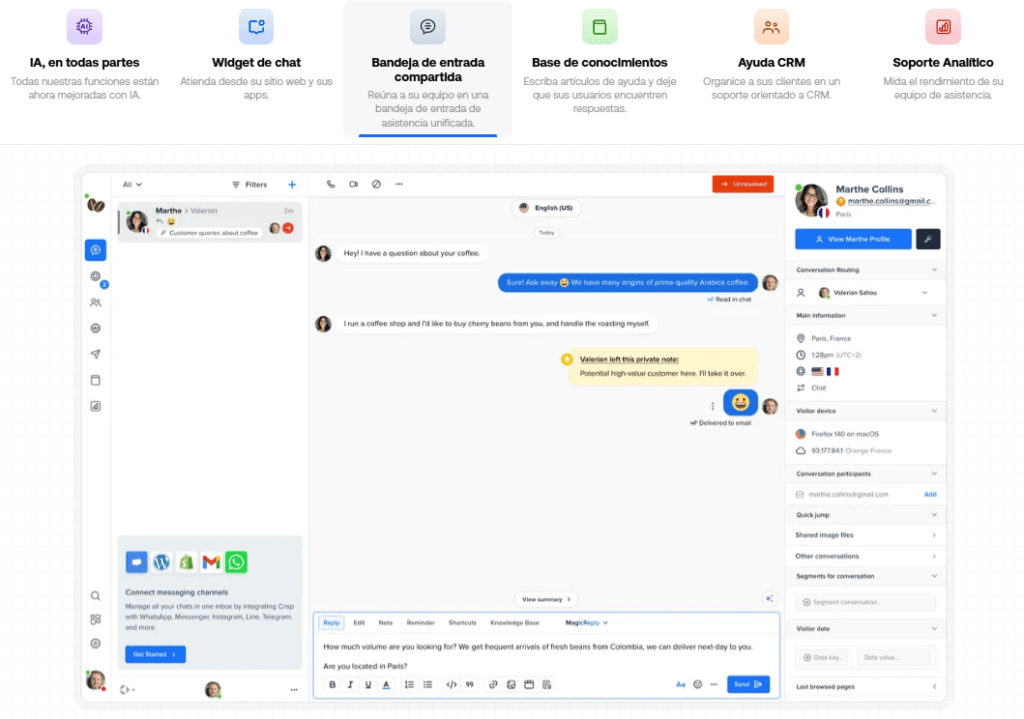 ejemplo de Bandeja de entrada compartida
