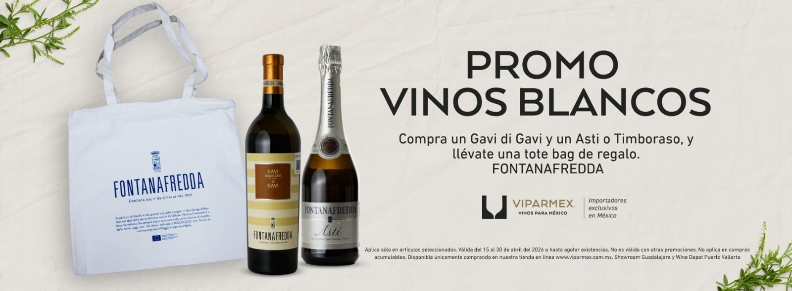 Colección de Vinos Blancos Viparmex