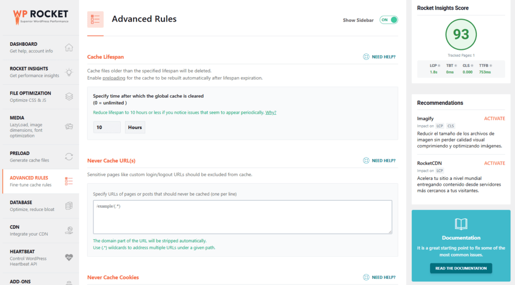 Advanced Rules en wp rocketsuli
