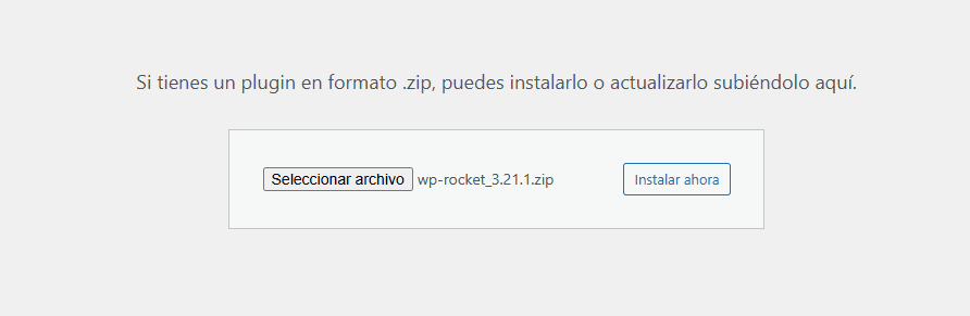 como instalar wp rocket