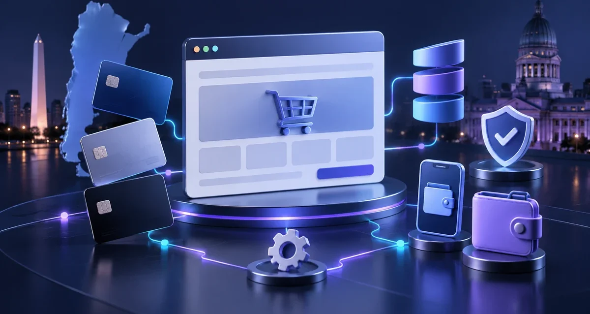 SEO para páginas de medios de pago: cuotas, billeteras y confianza Página de ecommerce conectada con tarjetas, billeteras y señales de confianza