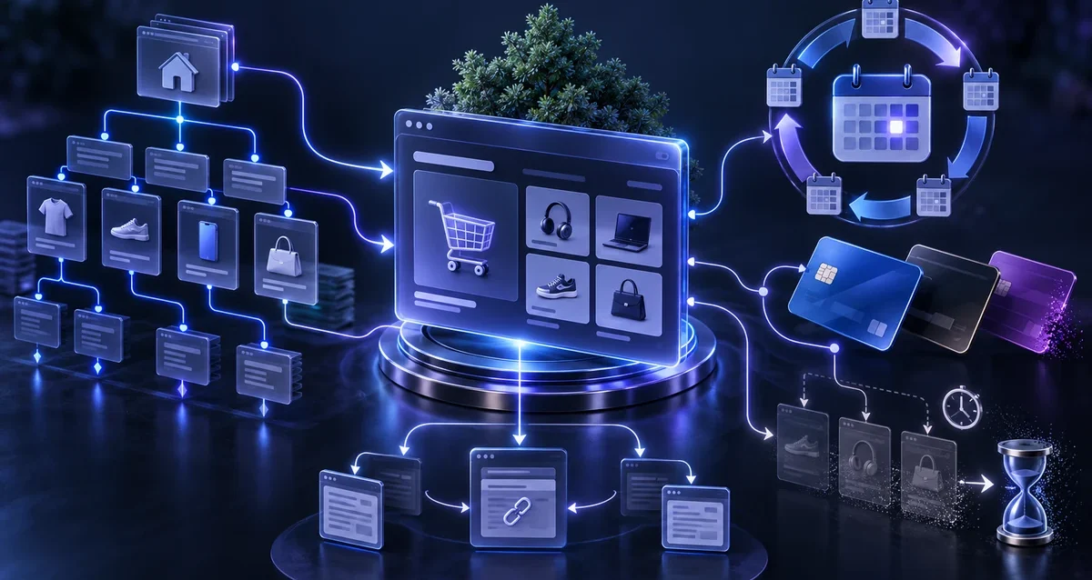 SEO para promociones de cuotas: cómo gestionar páginas vencidas Ciclo conceptual de una promoción de cuotas y su página de ecommerce